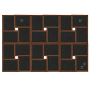 VIDAXL -Fotorahmen für 24x (13x18 cm) Foto MDF Dunkelbraun - afbeelding 3