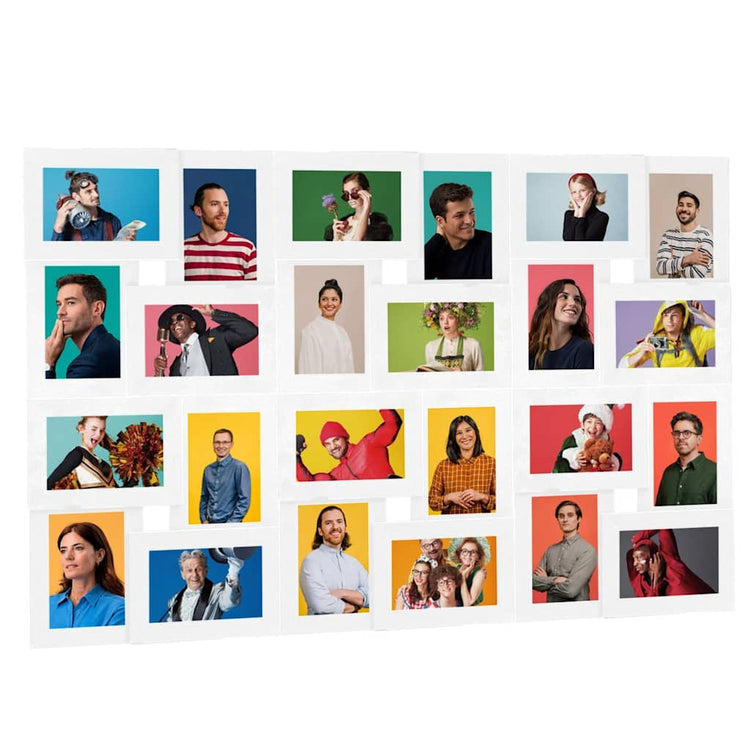 Vidaxl -Fotorahmen für 24x (10x15 cm) Foto MDF Weiß