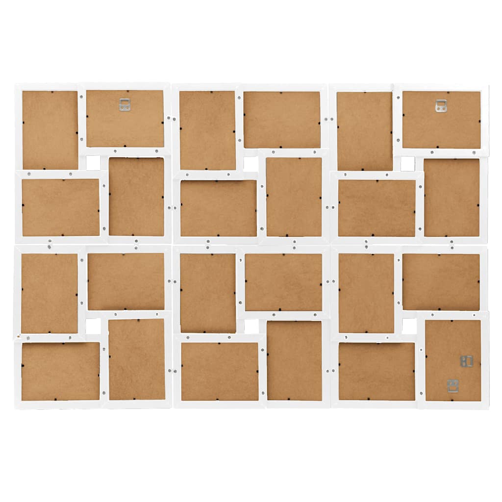 Vidaxl -Fotorahmen für 24x (10x15 cm) Foto MDF Weiß