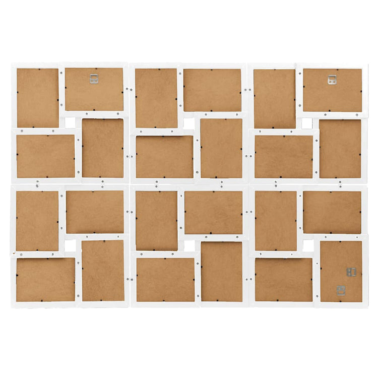 Vidaxl -Fotorahmen für 24x (10x15 cm) Foto MDF Weiß