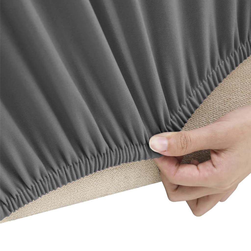 Vidaxl Vier -Eerer -Abdeckung Stretch Polyester -Jersey Anthrazit -gelenkt