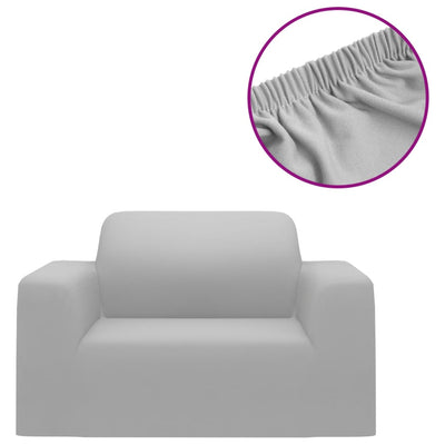 Vidaxl Stretch Möbelabdeckung für Bank Grey Polyester Trikot