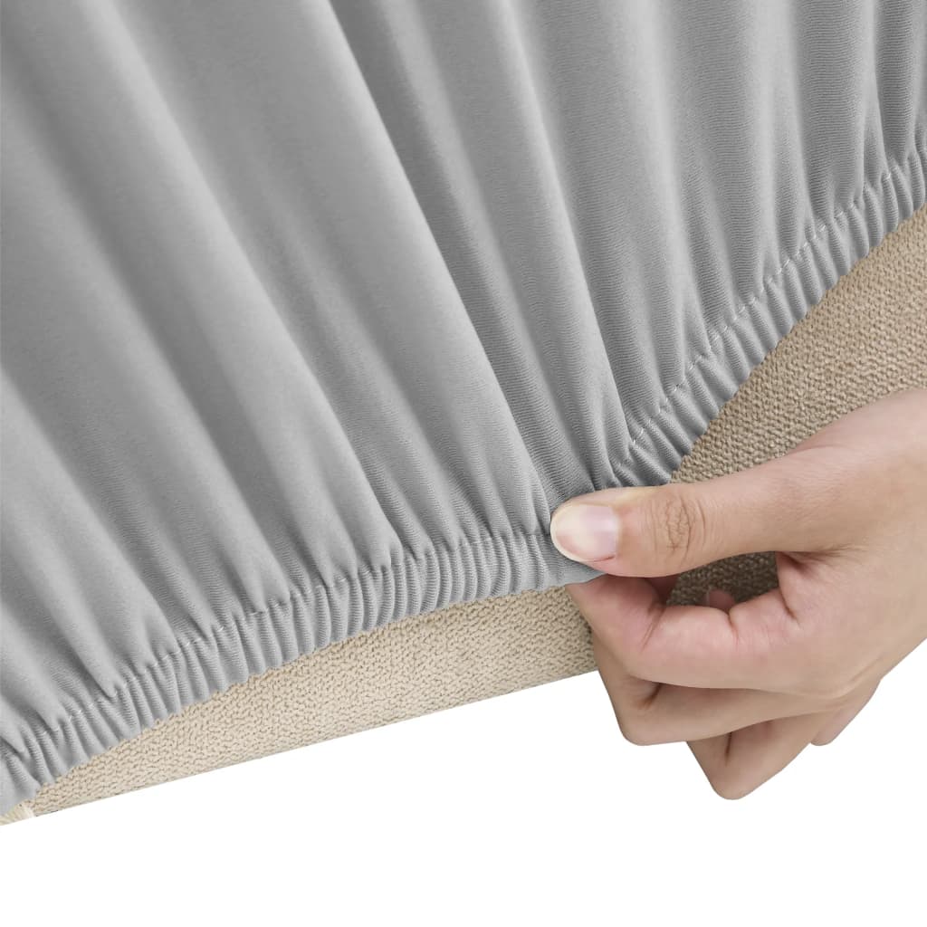 Vidaxl Vier -Eerer Bank Cover Stretch Polyester Jersey Grey