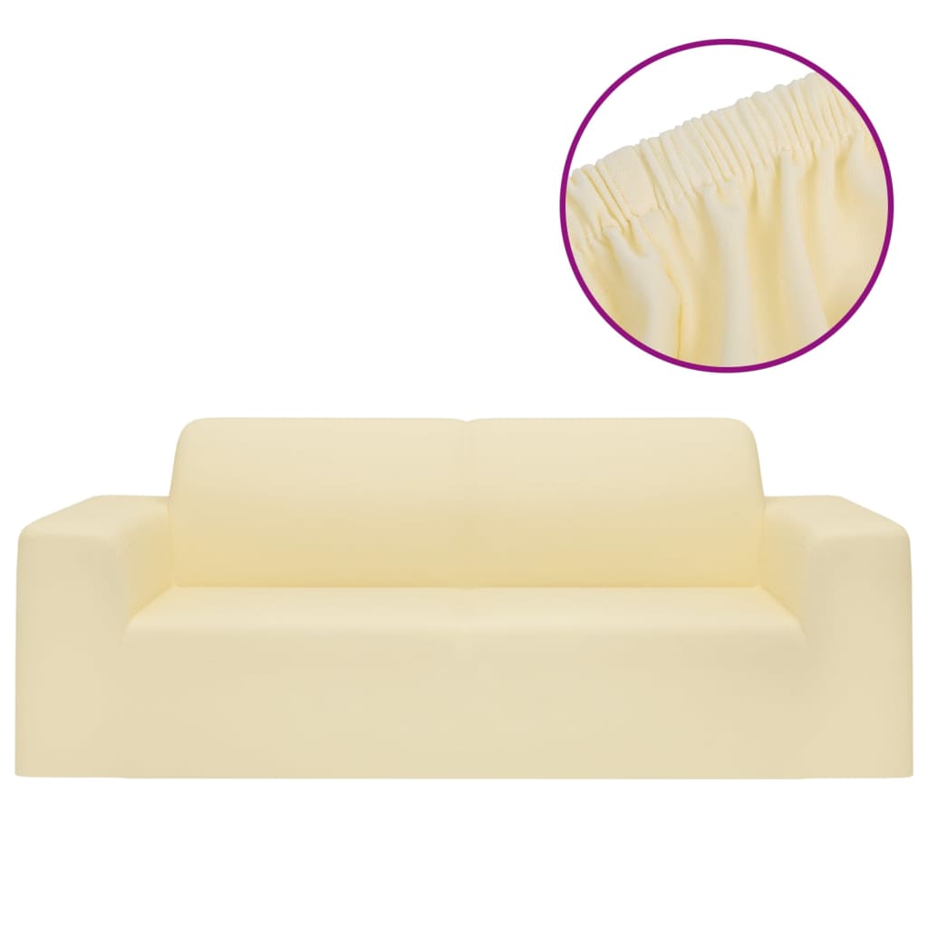 Vidaxl Pinzitsbankhoes Stretch Polyester Jersey Cream -Colored