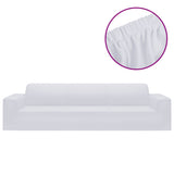 Vidaxl Vier -Eerer Bank Cover Stretch Polyester Trikot weiß - afbeelding 2