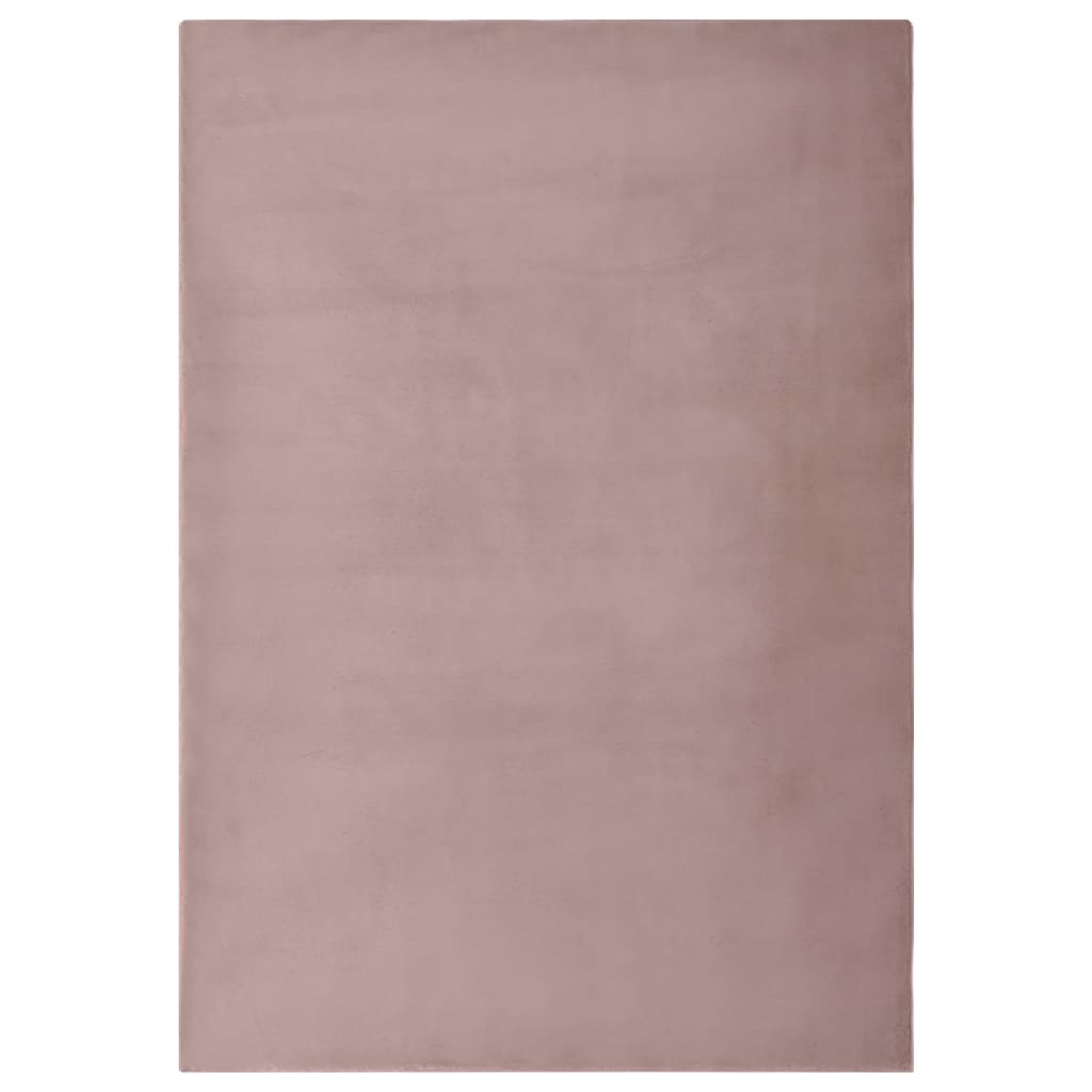 Vidaxl Teppich 180x270 cm künstlicher Kaninchenfell altrosa