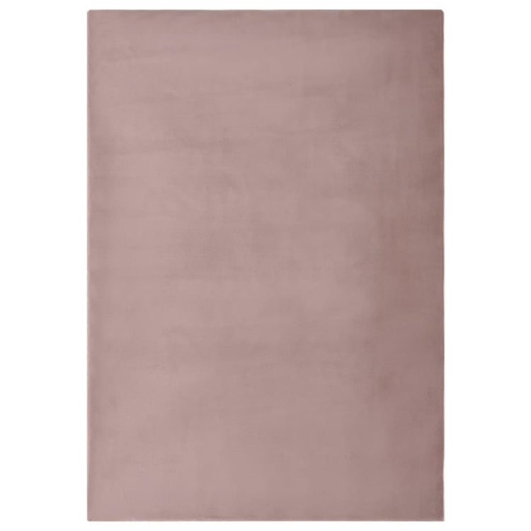 Vidaxl Teppich 180x270 cm künstlicher Kaninchenfell altrosa