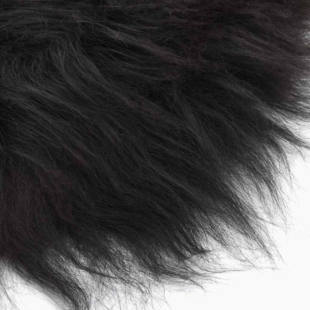 Vidaxl Stuhl Cover Icelander Schafe Leder 70x110 cm Schwarz
