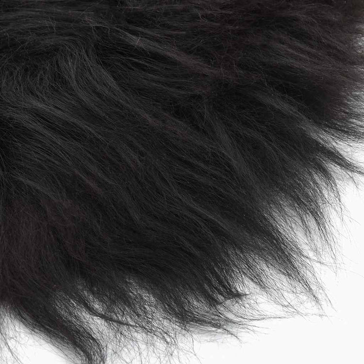 Vidaxl Stuhl Cover Icelander Schafe Leder 70x110 cm Schwarz