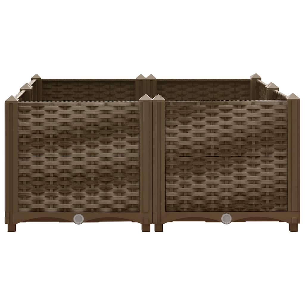 VIDAXL -Pflanzer erhöhte 80 x 80 x 38 cm Polypropylen