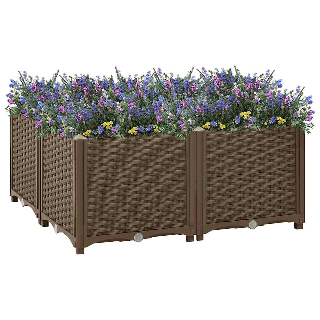 VIDAXL -Pflanzer erhöhte 80 x 80 x 38 cm Polypropylen