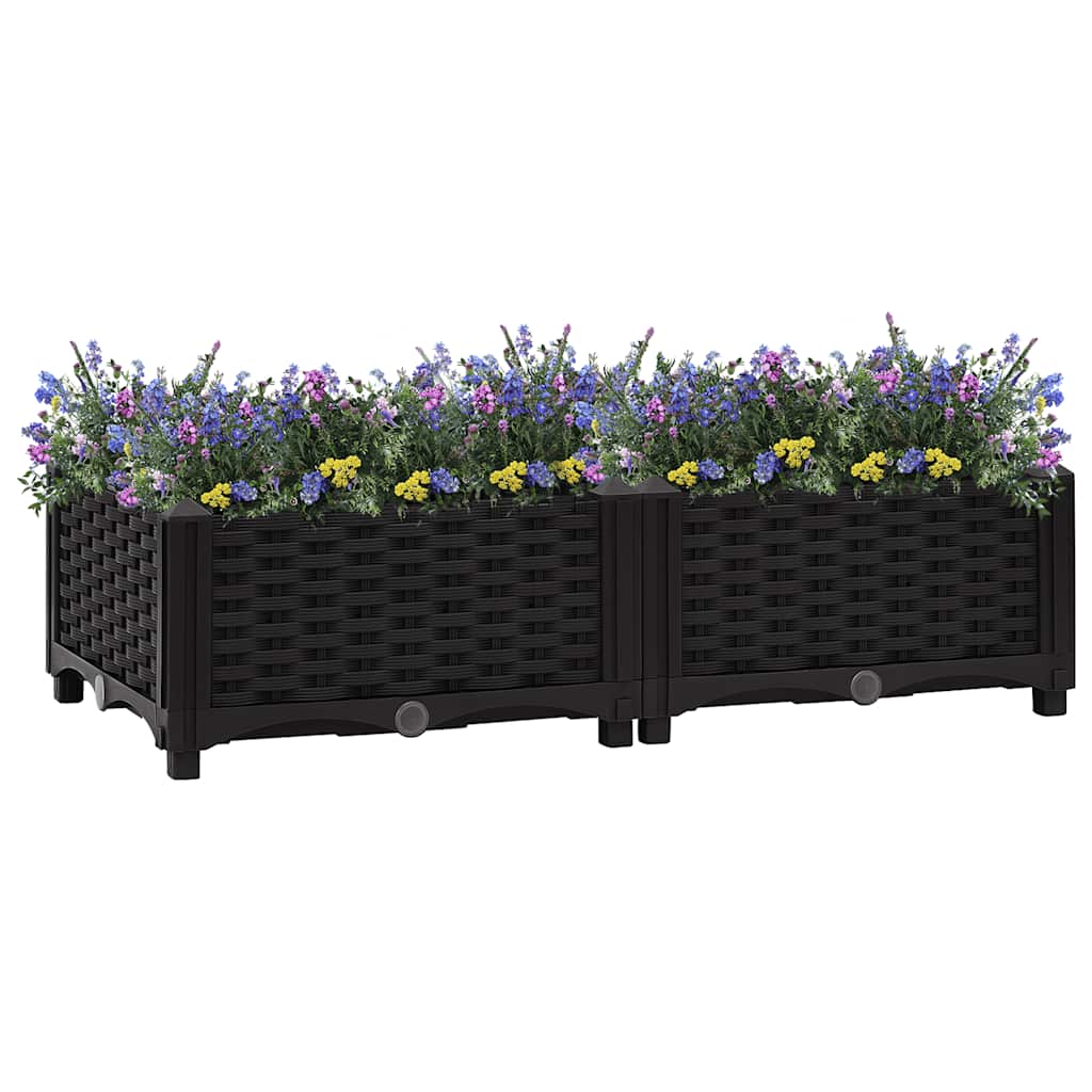 VIDAXL -Pflanzer erhöhte 80 x 40 x 23 cm Polypropylen