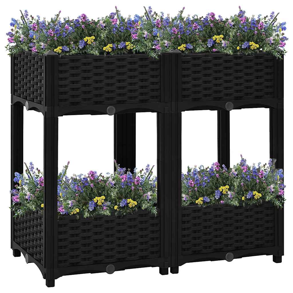 VIDAXL -Pflanzer erhöhte 80 x 40 x 71 cm Polypropylen
