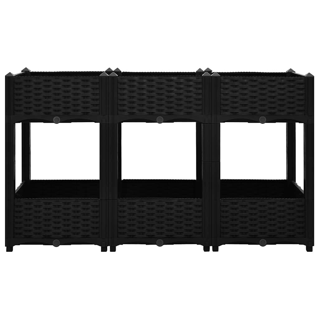 VIDAXL -Pflanzer erhöhte 120 x 40 x 71 cm Polypropylen