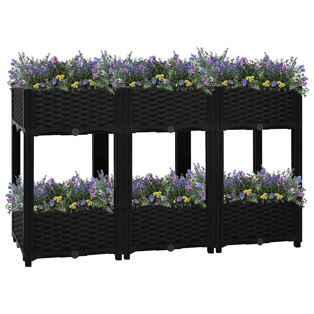 VIDAXL -Pflanzer erhöhte 120 x 40 x 71 cm Polypropylen