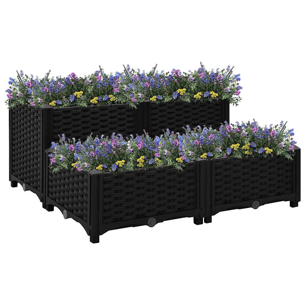 VIDAXL -Pflanzer erhöhte 80 x 80 x 38 cm Polypropylen