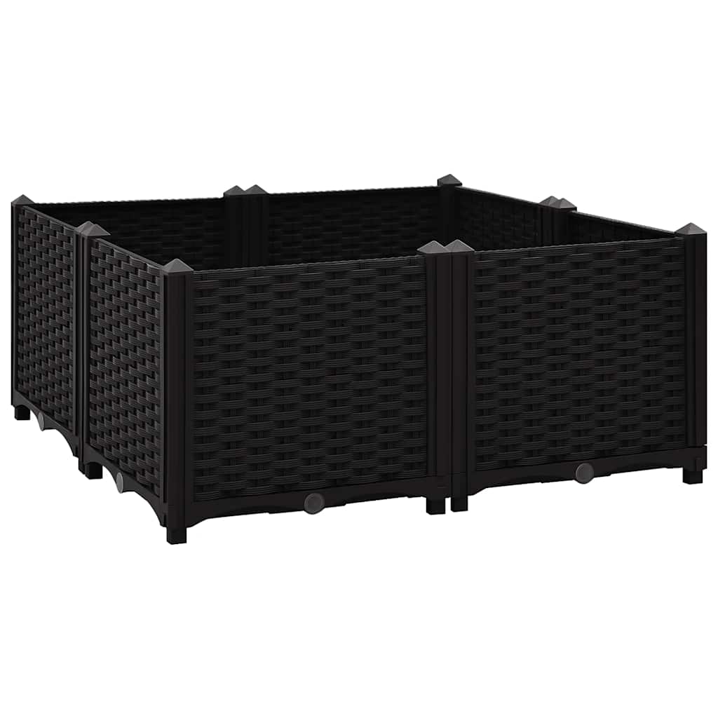 VIDAXL -Pflanzer erhöhte 80 x 80 x 38 cm Polypropylen