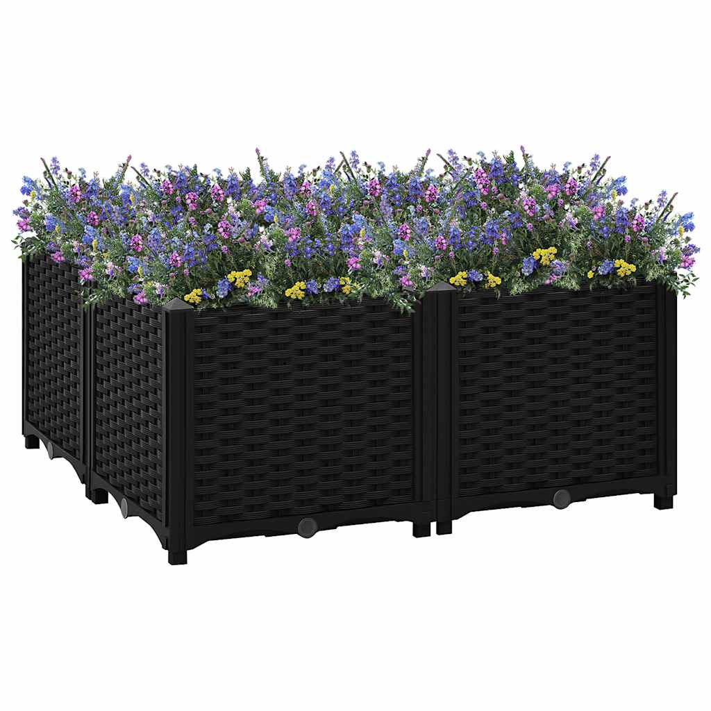 VIDAXL -Pflanzer erhöhte 80 x 80 x 38 cm Polypropylen