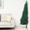 Vidaxl Kunstkerstboom mit Beleuchtung und Weihnachtsbällen halb nach 120 cm Grün