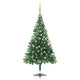 VIDAXL KUNSTKERSTBOOM mit Beleuchtung und Weihnachtskugeln 910 Zweige 210 cm