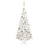 Vidaxl Kunstkerstboom mit Beleuchtung und Weihnachtsbällen L 240 cm Weiß