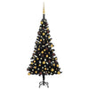 Vidaxl Kunstkerstboom mit Beleuchtung und Weihnachtskugeln 120 cm PVC Schwarz