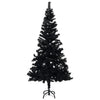 Vidaxl Kunstkerstboom mit Beleuchtung und Weihnachtskugeln 120 cm PVC Schwarz