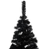 Vidaxl Kunstkerstboom mit Beleuchtung und Weihnachtskugeln 120 cm PVC Schwarz