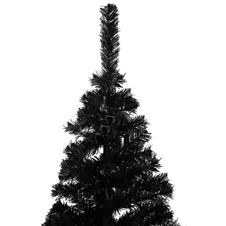 Vidaxl Kunstkerstboom mit Beleuchtung und Weihnachtskugeln 150 cm PVC Schwarz