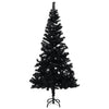 Vidaxl Kunstkerstboom mit Beleuchtung und Weihnachtskugeln 240 cm PVC Schwarz
