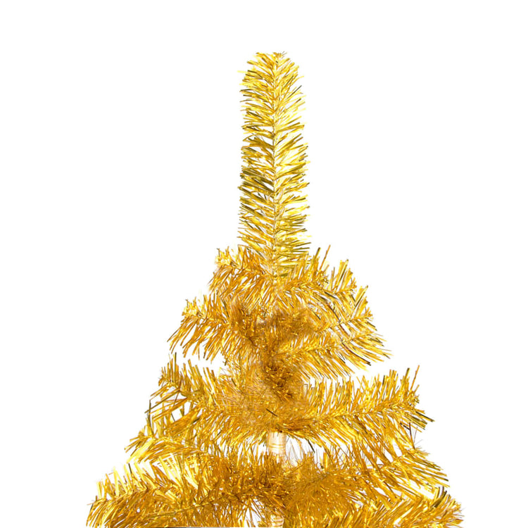 Vidaxl Kunstkerstboom mit Beleuchtung und Weihnachtskugeln 180 cm Haustier Gold