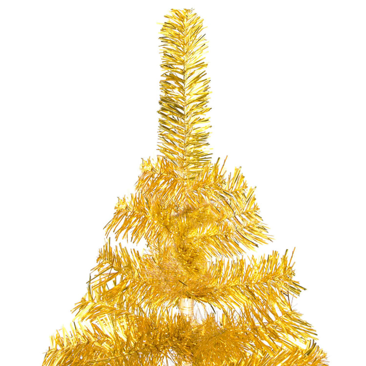 Vidaxl Kunstkerstboom mit Beleuchtung und Weihnachtskugeln 240 cm Haustier Gold