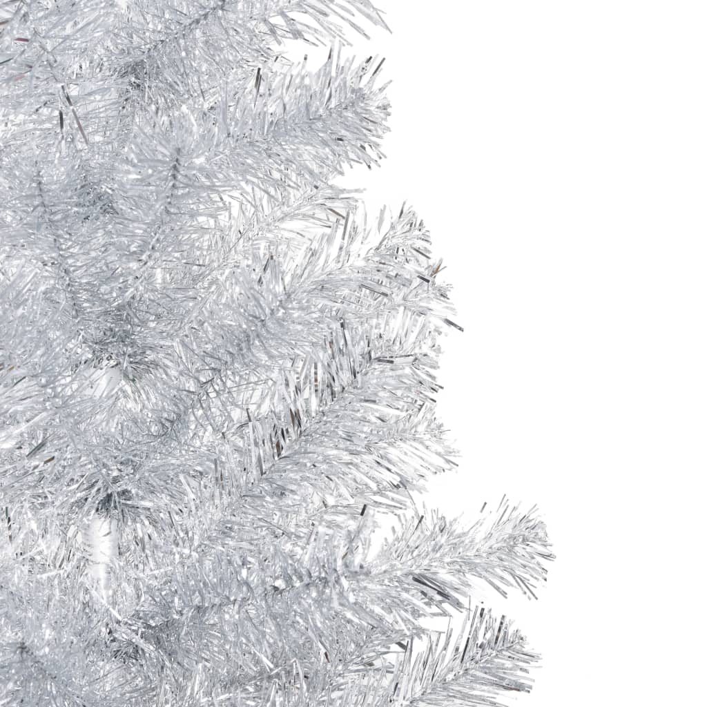 Vidaxl Kunstkerstboom mit Beleuchtung und Weihnachtskugeln 180 cm Haustier Silber