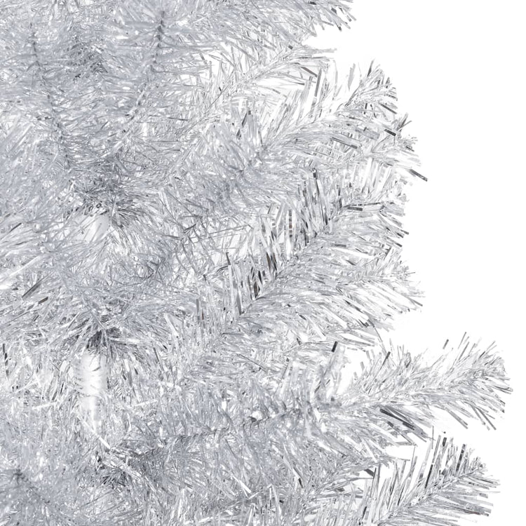 Vidaxl Kunstkerstboom mit Beleuchtung und Weihnachtskugeln 240 cm Haustier Silber
