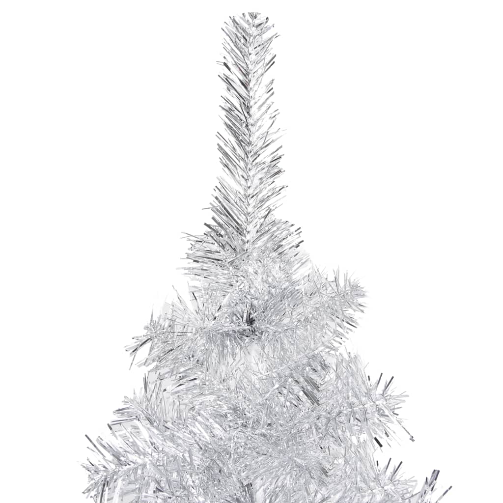 Vidaxl Kunstkerstboom mit Beleuchtung und Weihnachtskugeln 240 cm Haustier Silber