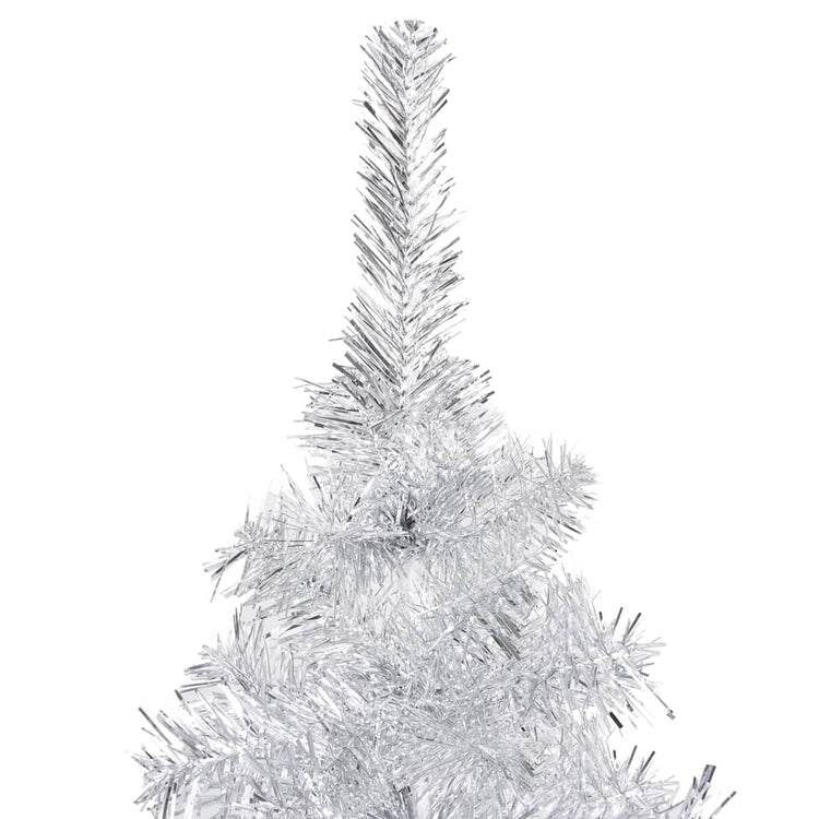 Vidaxl Kunstkerstboom mit Beleuchtung und Weihnachtskugeln 240 cm Haustier Silber