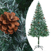 VIDAXL KUNSTKERSTBOOM mit Lichtheiligbällen Kiefernkegel 180 cm