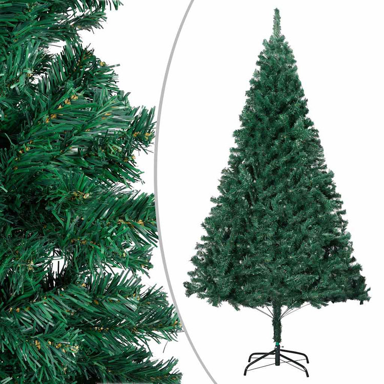 Vidaxl Kunstkerstboom mit Beleuchtung und Weihnachtsbällen 240 cm Grün