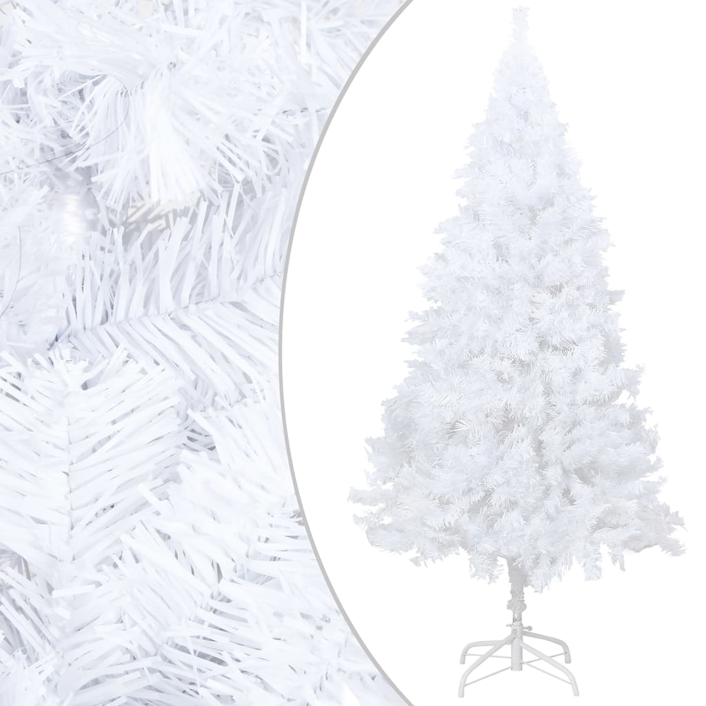 Vidaxl Kunstkerstboom mit Beleuchtung und Weihnachtskugeln 120 cm PVC Weiß