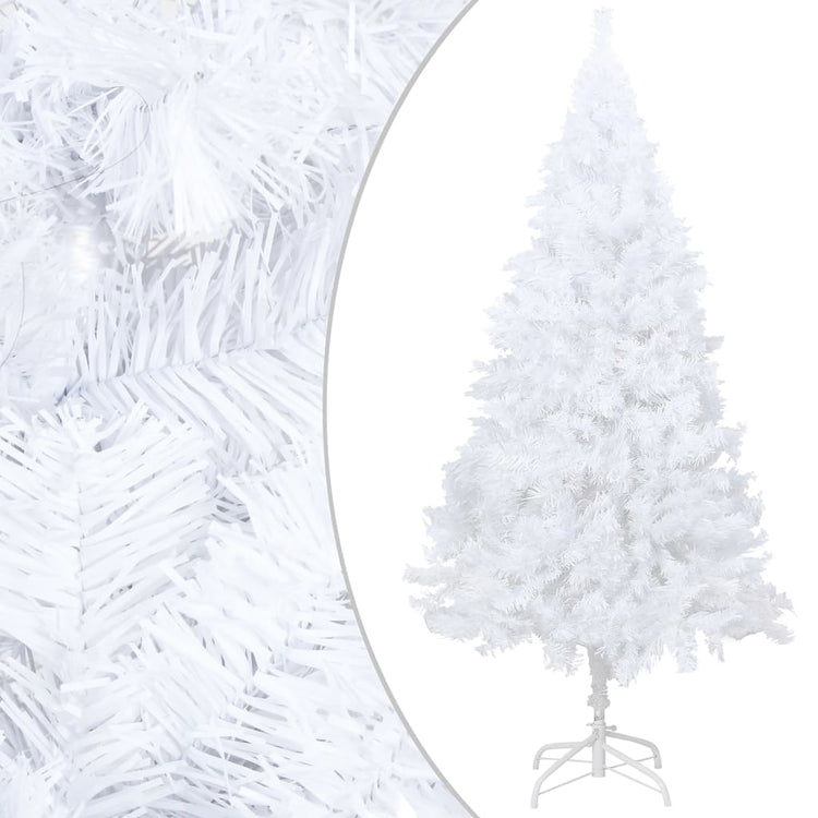 Vidaxl Kunstkerstboom mit Beleuchtung und Weihnachtskugeln 120 cm PVC Weiß