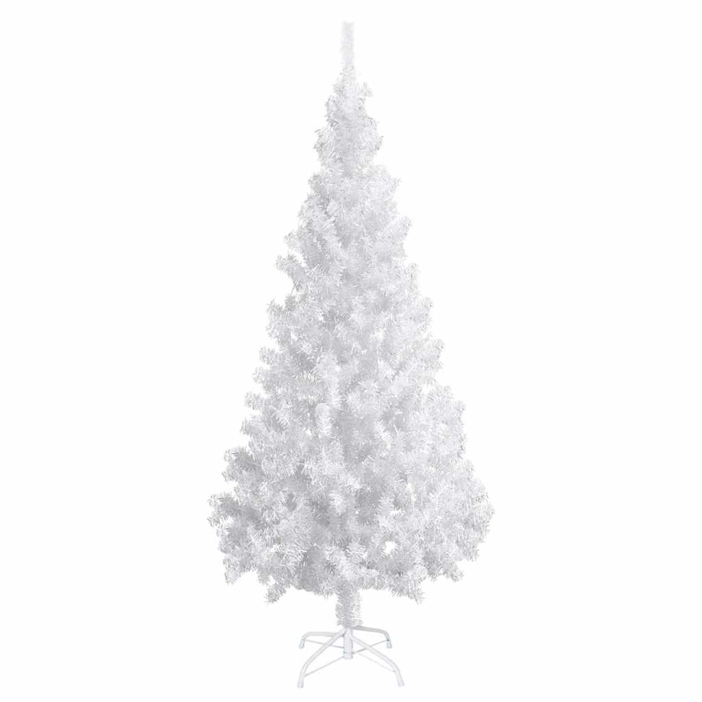 Vidaxl Kunstkerstboom mit Beleuchtung und Weihnachtskugeln 180 cm PVC Weiß