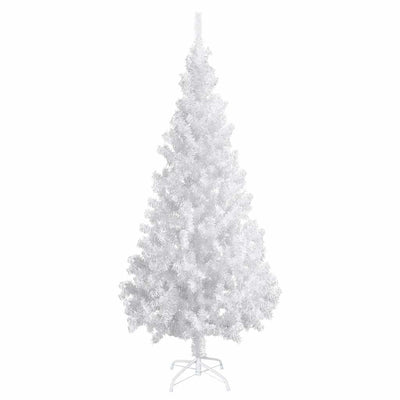 Vidaxl Kunstkerstboom mit Beleuchtung und Weihnachtskugeln 180 cm PVC Weiß