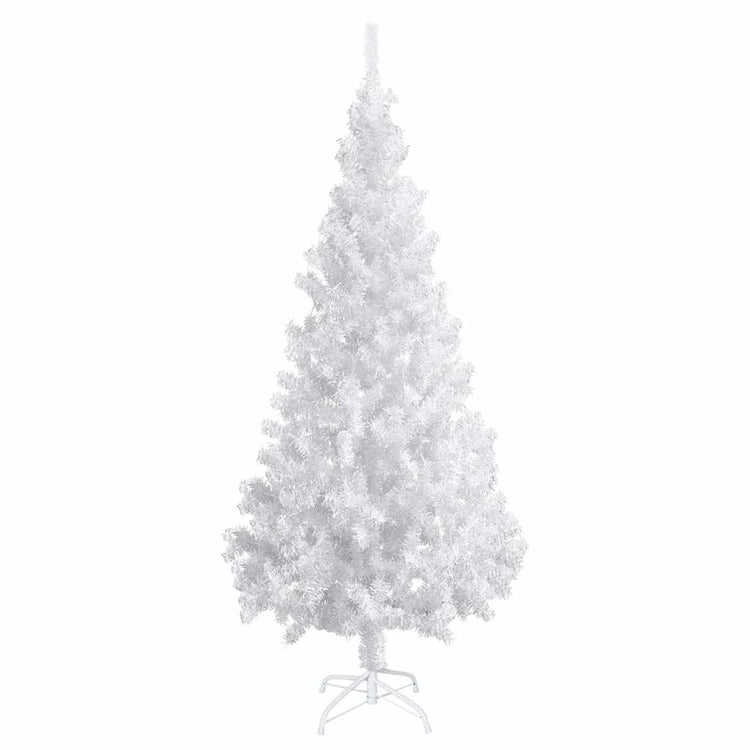 Vidaxl Kunstkerstboom mit Beleuchtung und Weihnachtskugeln 180 cm PVC Weiß