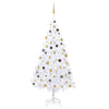 Vidaxl Kunstkerstboom mit Beleuchtung und Weihnachtsbällen 240 cm Weiß