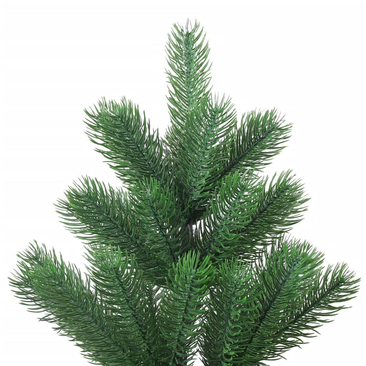 Vidaxl Kunstkerstboom Nordmann mit LEDs und Weihnachtsbällen 150 cm Grün