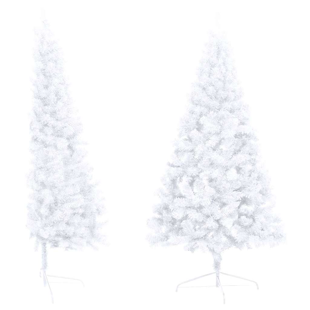 Vidaxl Kunstkerstboom mit Beleuchtung und Weihnachtsbällen halb 240 cm weiß