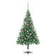 Vidaxl Kunstkerstboom mit Beleuchtung und Weihnachtskugeln 230 Zweige 120 cm