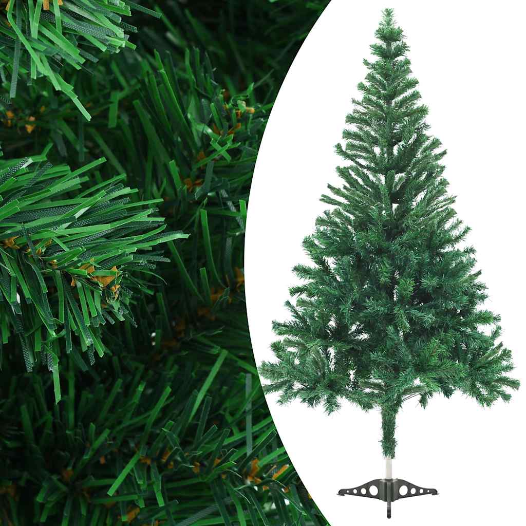 Vidaxl Kunstkerstboom mit Beleuchtung und Weihnachtskugeln 230 Zweige 120 cm