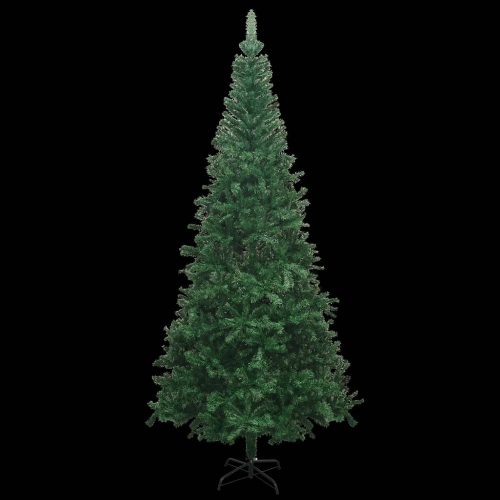 Vidaxl Kunstkerstboom mit Beleuchtung und Weihnachtsbällen L 240 cm Grün