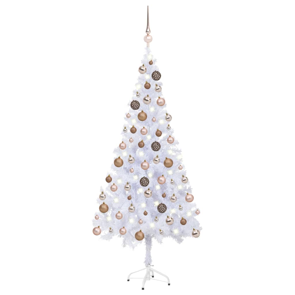 VIDAXL KUNSTKERSTBOOM mit Beleuchtung und Weihnachtsbällen 620 Zweige 180 cm